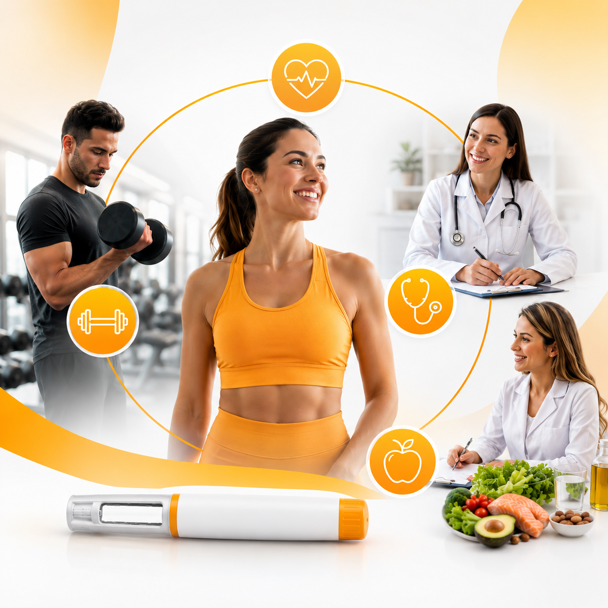 Consultório moderno e elegante focado em medicina preventiva e bem-estar